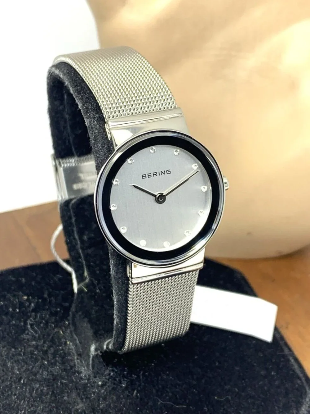 Bering Women's Watch 10126-000 Quartz Silver Dial Stainless Steel Mesh 25mm